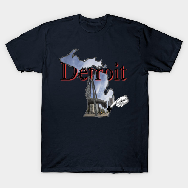 Michigan Map with Famous Fist by KGCollection